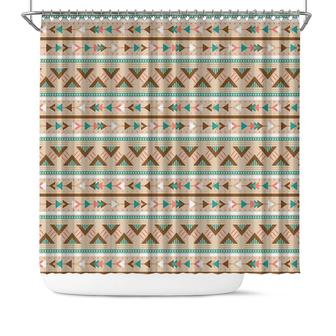 Minimalist Boho Tribal Pattern Muticolor Bohemian Shower Curtain - Seseable