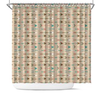 Multicolor Arrows Pattern Ethnic Boho Tribal Home Living Decor Shower Curtain | Seseable CA