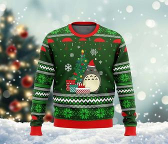 My Neighbor Totoro Christmas Sweater, Anime Cartoon Sweatshirt, Japanese Manga All Over Print Sweater | Favorety AU