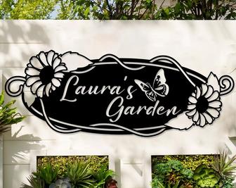 Your Name Metal Hanging Garden Sign, Custom Cottage Name Sign, Personalized Garden Gift - Thegiftio UK