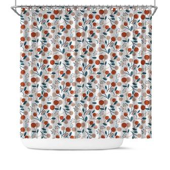 Nordic Wite Colorful Fruits Simple Design Boho Lovers Shower Curtain | Seseable CA