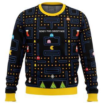 Pac Man Ready for Christmas Ugly Christmas Sweater, Ugly Christmas Sweater For Men Women | Favorety CA