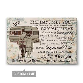 Custom The Day I Met You I Have Found The One Canvas | Custom Name | Gifts For Couple | Personalized Anniversary Canvas - Seseable