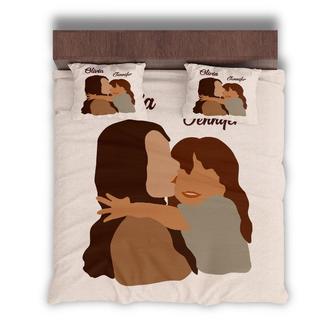 Custom Mom And Daughter Bedding Set, Custom Name, Boho Mom, Personalized Boho 3 Pieces Bedding Set | Seseable CA