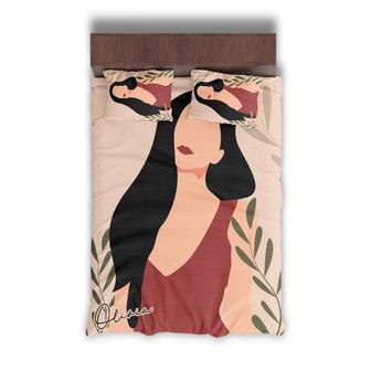 Custom Woman Charming Style Bedding Set, Custom Name, Bohemian Gift, Personalized Boho 3 Pieces Bedding Set - Seseable