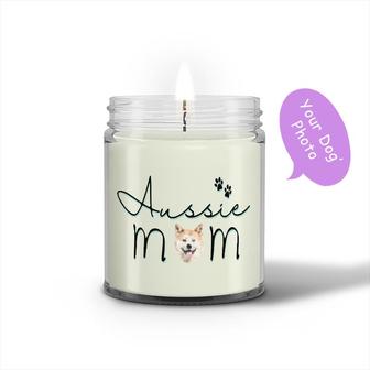 Custom Aussie Mom Photo Candle | Custom Photo | Gifts For Mothers Day | Personalized Dog Mom Candle - Seseable