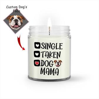 Custom Single Taken Dog Mom Photo Candle | Custom Photo | Dog Mom Gifts | Personalized Dog Mom Candle - Seseable