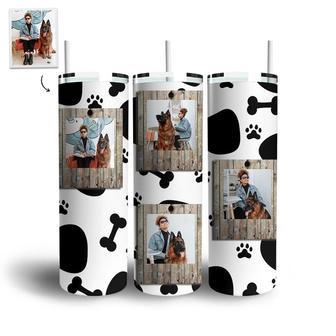 Custom Dog Mama Photo Skinny Tumbler | Custom Photo | Dog Moms Gifts | Personalized Dog Mom Skinny Tumbler - Seseable