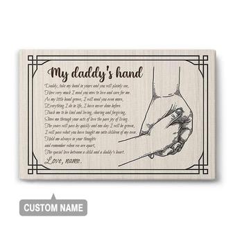 Custom My Daddy Hand Canvas | Custom Name | Gifts For Dad | Personalized Fathers Day Canvas - Seseable