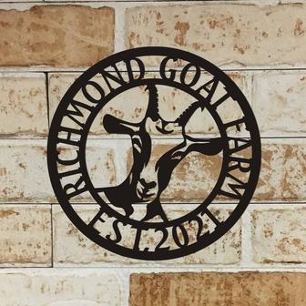 Personalized Goat Farm Sign, Farm House Sign, Goat Sign, Last name sign, Custom House Sign - Thegiftio UK