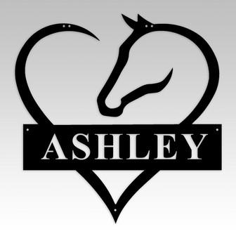 Personalized Horse Ranch Metal Sign, Custom Metal Horsehouse Sign, , Outdoor Custom Wall Art - Thegiftio UK