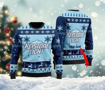 Personalized Key-stone Light Ugly Christmas Sweater, Key-stone Light Logo Sweatshirt | Favorety CA