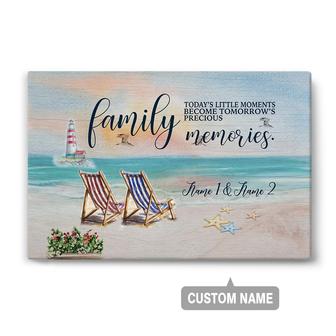 Custom Family Today Is Little Moments Become Tomorrow Is Precious Memories Canvas | Custom Name | Gifts For Family | Personalized Memorial Canvas - Seseable