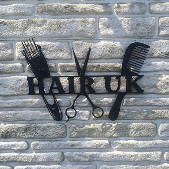 Personalized Metal Barber Shop Sign, Custom Hairdresser Metal Wall Decor, Beauty Centre Metal Wall Art - Thegiftio