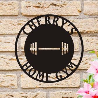 Personalized Metal Gym Sign, Sports Wall Decor, Established Sign, Custom Name Sign, Home Gym Sign - Thegiftio UK