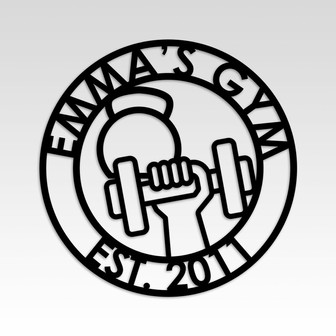 Personalized Metal Gym Sign, Custom Fitness Metal Wall Decor, Bodybuilder Unique Gift - Thegiftio