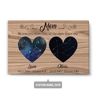 Custom I Love You More Than All The Stars Canvas | Custom Name | Gifts For Mom | Personalized Mom Canvas - Seseable