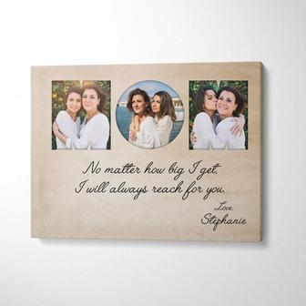 My Mom is an Angel, Custom Family Photo Collage Print on Canvas with Text, Personalized Mother's Day Gift, Heartwarming Gift For Mom - Seseable