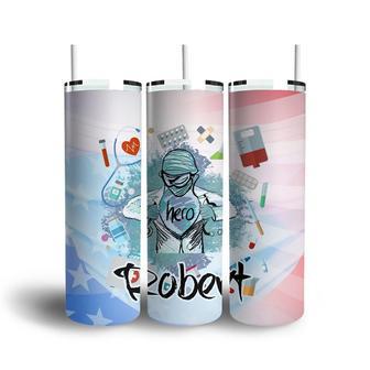 Custom Nurse Hero Skinny Tumbler, Custom Name, Nurse Doctor Gift, Personalized Nurse Skinny Tumbler - Seseable