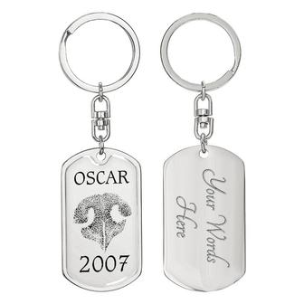 Custom Nose Print Keychain With Back Engraving | Unique Birthday Gifts For Pet Lovers | Personalized Photo Dog Tag Keychain - Seseable
