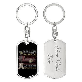 Custom Trust Me Your Lack Of Spine Keychain With Back Engraving | Birthday Gifts | Personalized Veteran Dog Tag Keychain | Seseable UK