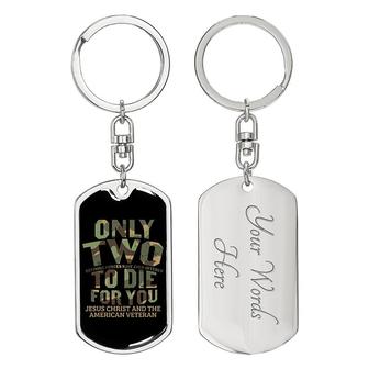 Custom Veteran To Die For You Keychain With Back Engraving | Birthday Gifts For Veterans | Personalized Veteran Dog Tag Keychain | Seseable UK