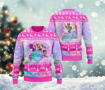 Pink Summer Carnival 2023 Tour Ugly Xmas Sweater, Trustfall Album All Over Print Sweater | Favorety