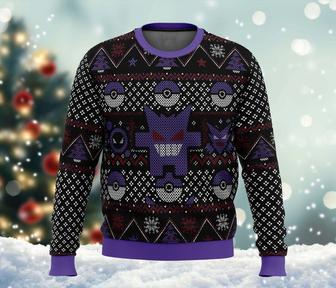 Po-ke-mon Ghosts Ghastly Haun-ter Ugly Xmas Sweater, Manga All Over Print Sweatshirt | Favorety