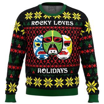 Rocky Loves Holidays 3 Ninjas Ugly Christmas Sweater, Ugly Christmas Sweater For Men Women | Favorety