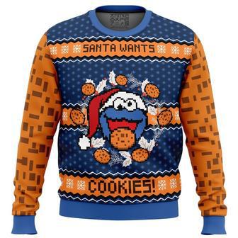 Santa wants cookies! Ugly Christmas Sweater, Ugly Christmas Sweater For Men Women, ShopKetharses Shop | Favorety