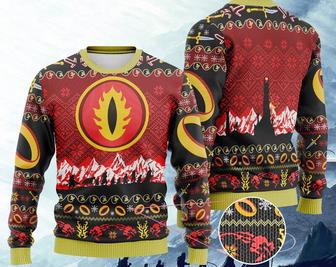 Sauron Eye Christmas Ugly Sweater, TLOTR Christmas Sweatshirt, Xmas Sweater, Christmas Sweater | Favorety UK