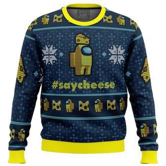 Say Cheese Among Us Ugly Christmas Sweater, Ugly Christmas Sweater For Men Women, ShopKetharses Shop | Favorety AU