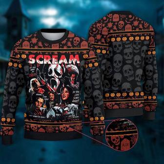 Scream Scary Movie Christmas Ugly Sweater, What's Your Favorite Scary Movie Christmas Sweatshirt | Favorety CA