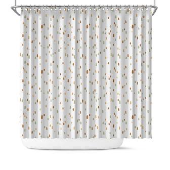 Simple Bohemian Splatter Color Boho Abstract Pieces And Line Shower Curtain | Seseable CA