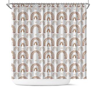 Simple Rainbow Pattern Gift Boho Lovers Bathroom Shower Curtain | Seseable CA