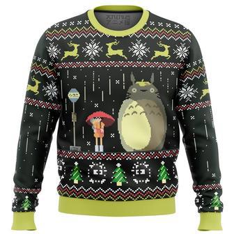 Studio Ghibli Totoro Rain Ugly Christmas Sweater, Ugly Christmas Sweater For Men Women | Favorety CA