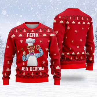Swedish Chef Christmas Ugly Sweater, The Muppet Show Christmas Sweatshirt, Xmas Sweater - Thegiftio UK