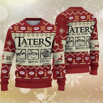 Taters Potatoes LOTR Red Ugly Christmas Sweater, TLOTR Christmas Sweatshirt, Xmas Sweater | Favorety AU