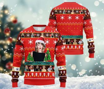 Taylor Swift Ugly Christmas Sweater, Taylor All Over Print Sweater, Swifties Christmas Sweatshirt | Favorety AU