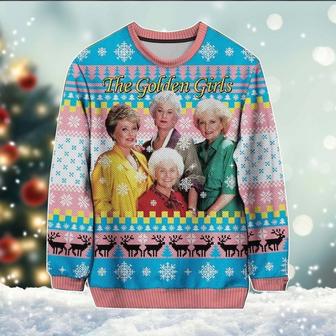 The Golden Girls Ugly Xmas Sweater, Golden Girls All Over Print Sweatshirt, Golden Girls TV Show Ugly Sweater | Favorety CA