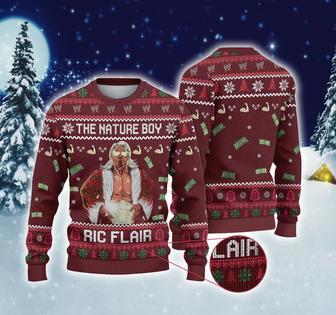 The Nature Boy Ric Flair Ugly Christmas Sweater, Flair 92 Savage Woolen Sweatshirt | Favorety UK