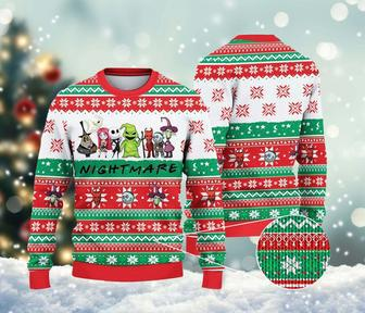 The Nightmare Before Christmas Ugly Sweater, Jack Skel-lington All Over Print Sweatshirt | Favorety UK