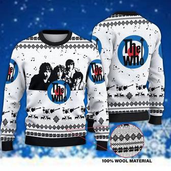 The Who Band Ugly Christmas Sweater, The Who Tour All Over Print Sweatshirt, English Rock Band Woolen Sweater | Favorety UK