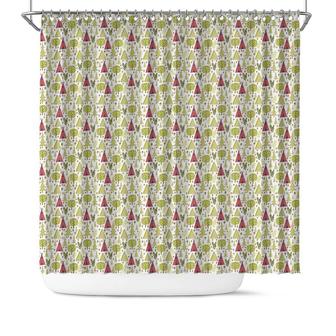 Tiny Jungle Boho Pattern Colorful Gift Idea Bohemian Shower Curtain - Seseable