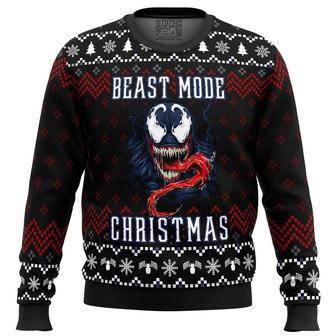 Venom Beast Mode Christmas Ugly Christmas Sweater, Ugly Christmas Sweater For Men Women | Favorety CA