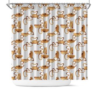 Watercolor Abstract Shapes Pattern Gift Boho Shower Curtain - Seseable
