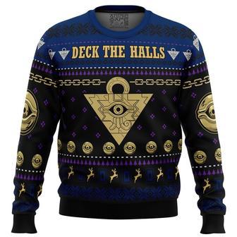 Yugioh Deck the Halls Ugly Christmas Sweater, Ugly Christmas Sweater For Men Women | Favorety UK