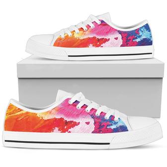 Abstract Oil Paintings Women's Low Top Shoes (White) - Monsterry CA