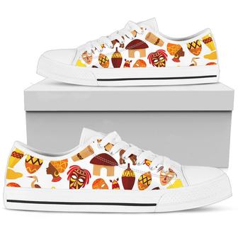 African Inspired Low Top Canvas Shoes - Monsterry