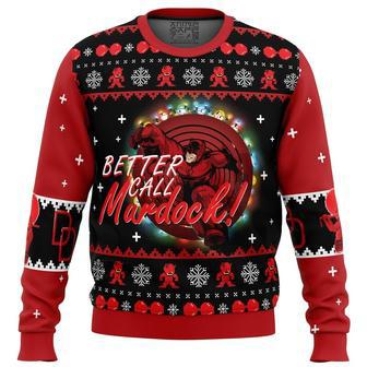 Better Call Murdock! Daredevil Ugly Christmas Sweater, Ugly Christmas Sweater For Men Women | Favorety AU